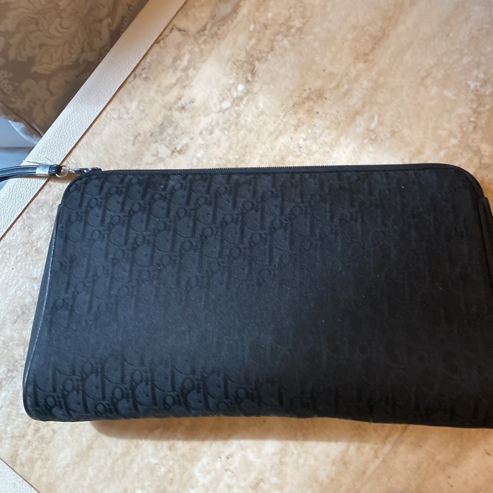 Dior Black Vintage Monogram Clutch and Keyholder EUC - Picture 3 of 16
